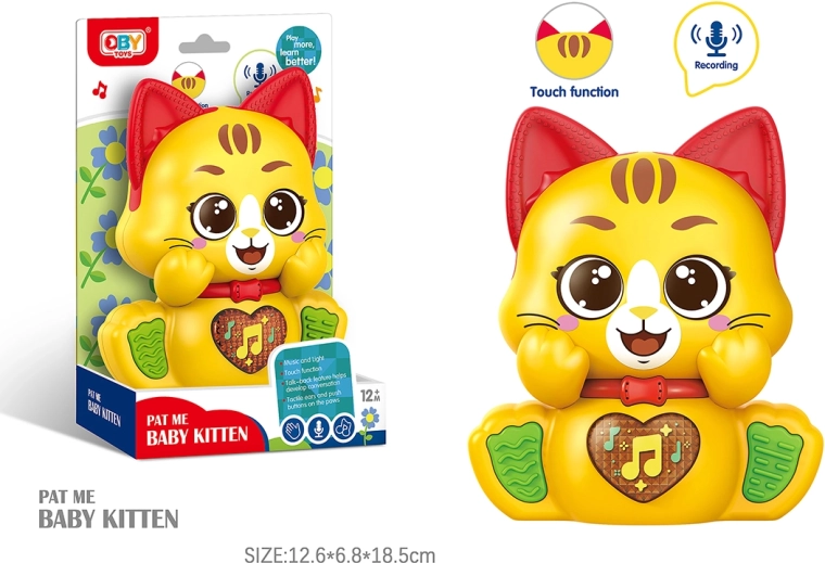 Talking cat with light and sound effects 12 cm