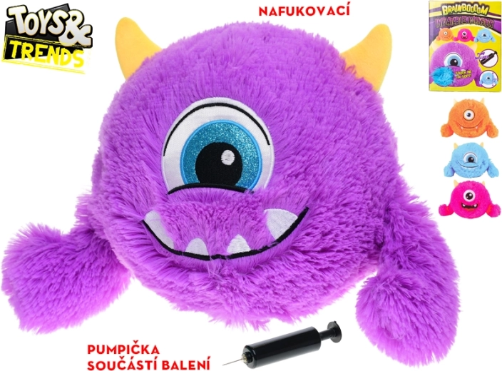 Täispuhutav plüšikoletis pumbaga Toys & Trends Brainboooom 23 cm