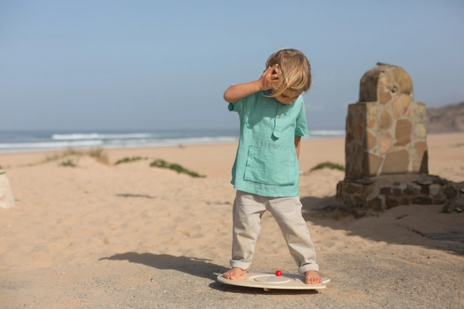 Balance board for children with balls