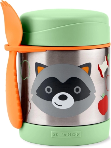 Skip Hop Zoo laste toidutermos lusikas-kahvliga – pesukaru 325 ml