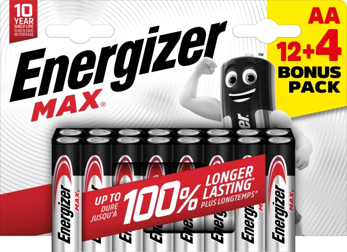 Energizer Max AA alkaline batteries 16 pcs