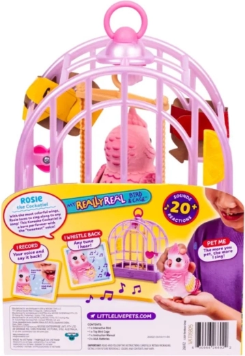 Moose Little Live Pets rääkiv linnuke puuriga – 1 tk