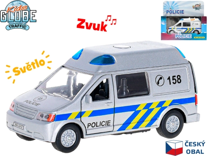 Politseiauto Kids Globe Traffic 13 cm tule ja heliga