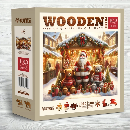 Wooden Puzzle Christmas Market 1010 Pieces Wooden City