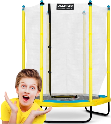 Garden children's trampoline 140 cm with internal net NEO-SPORT