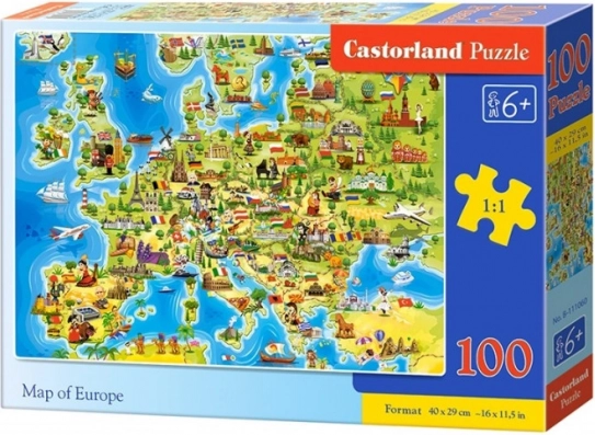 Pusle Euroopa kaart 100 tükki