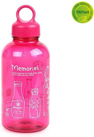 Plastist veepudel Bisfree Loop 530 ml roosa