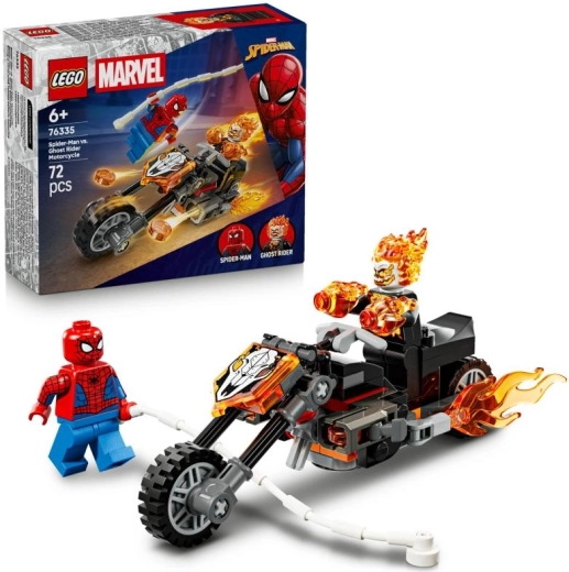 Spider‑Man vs. Ghost Rider mootorrattal – LEGO Marveli märuliehituskomplekt