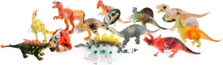 Väikesed kummist dinosaurused – 1 tk