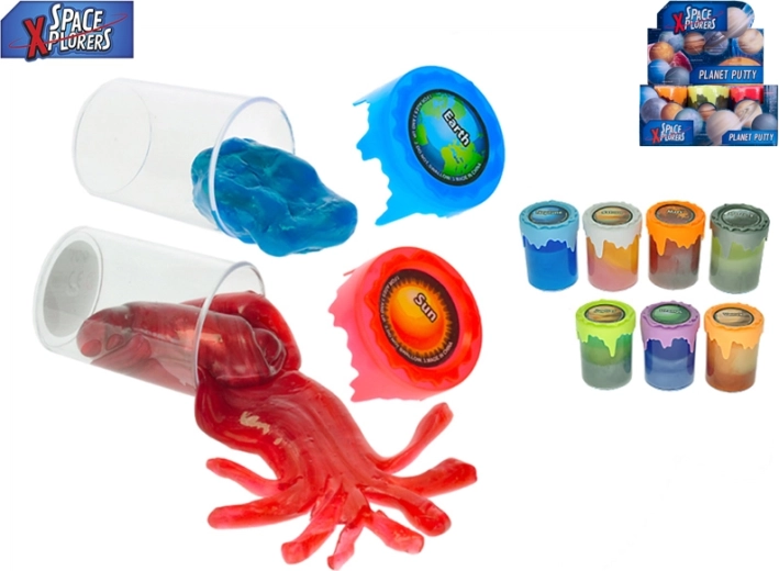Space Xplorers rainbow space putty in a cup