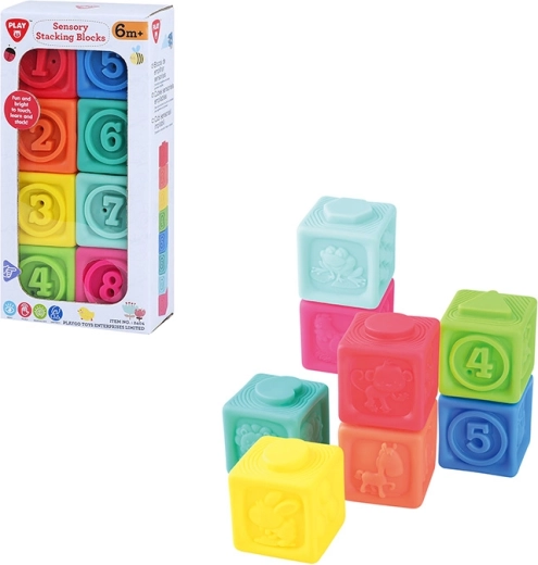 PlayGo kummist kuubikud lastele 8 tk