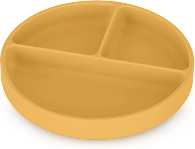 Petite&Mars silikoonist jaotatud taldrik iminapaga Take&Match Intense Ochre 6m+