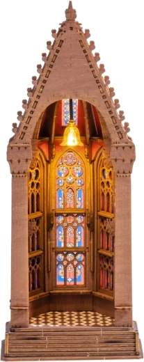 RoboTime Rolife Geometric Cathedral – 3D Wooden Puzzle Kit with LED