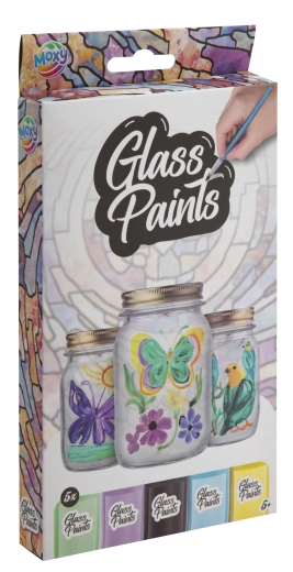 Klaasivärvid pintsliga 5×20 ml