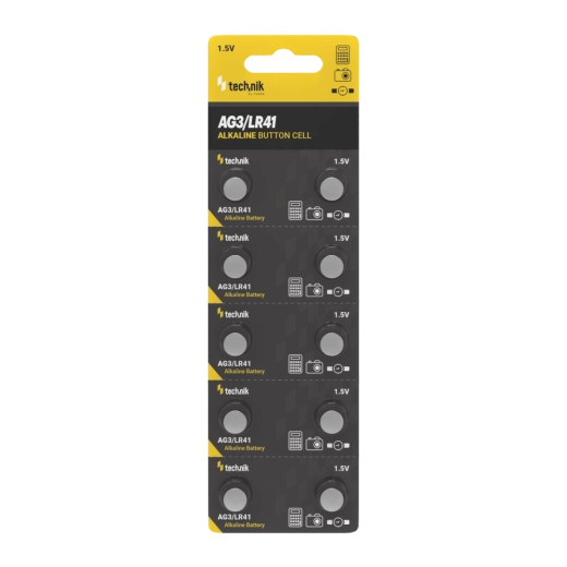 Aluseline nööppatarei LR41 (AG3) 1,5 V – pakendis 10 tk