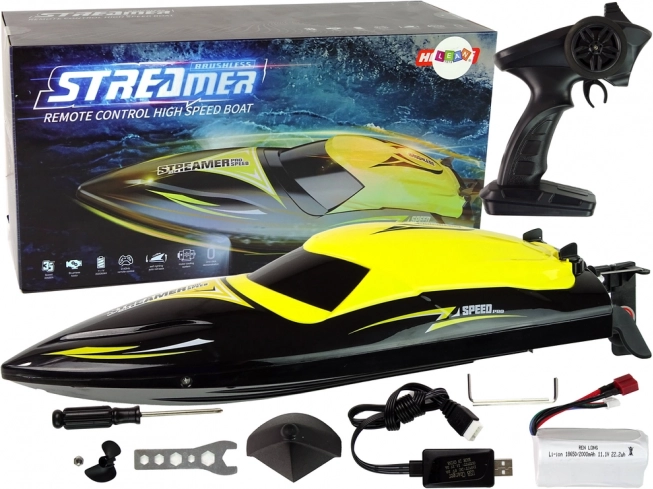 RC mootorpaat 2,4 GHz kollane 35 km/h