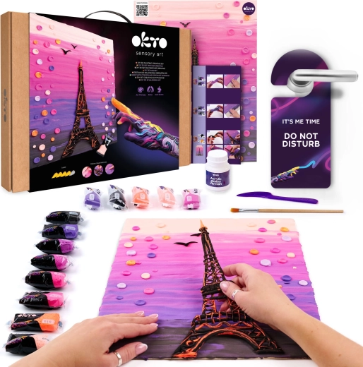 Okto art set: modeling paste painting Paris 30 × 40 cm