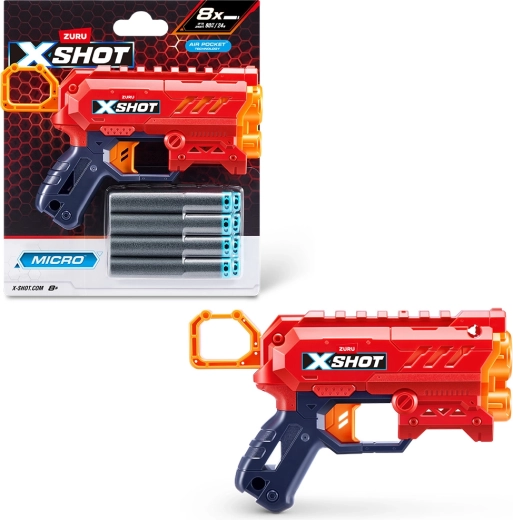 X-Shot Excel Micro 2.0 blaster – vahtnoolte püstol (8 noolt)