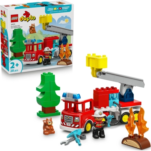 LEGO DUPLO tuletõrjeauto vooliku ja tuletõrjujaga