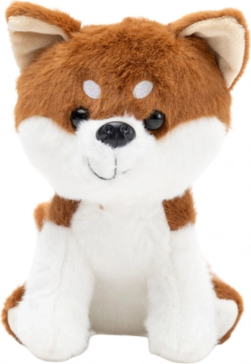Pehme Shiba Inu koer pruun-valge 20 cm