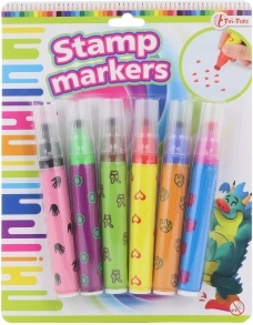 6 tk markerite komplekt templitega