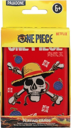 One Piece mängukaardid plekist karbis
