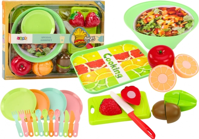 Fruit Cutting Set Salad Utensils Food Tray 25 pcs.