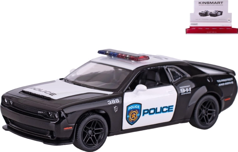 Metal Model Dodge Challenger SRT Demon 170 Police – Kinsmart 1:40