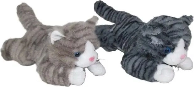 Heliefektiga lamav plüšist kass 30 cm – 1 tk