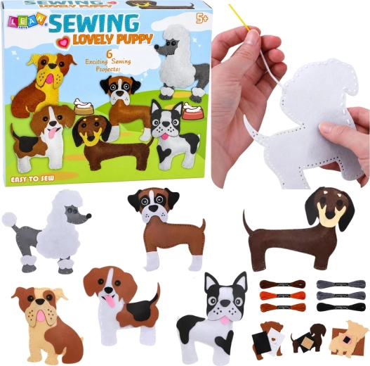 Creative felt sewing kit – cute puppies (6 pcs)