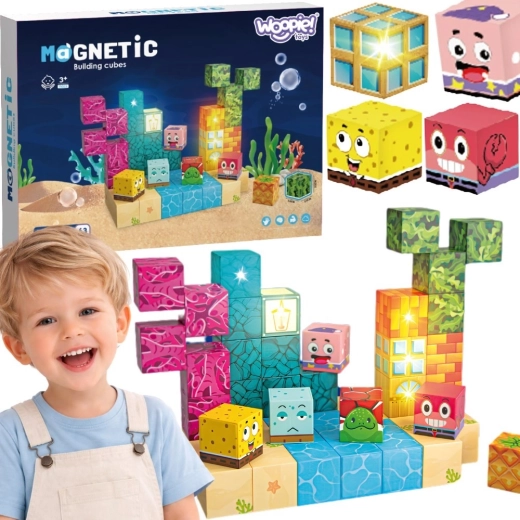 Woopie magnetkuubikud Montessori Ookean 54 osa