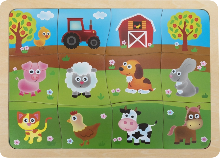 Wooden Farm Animals Puzzle for Kids