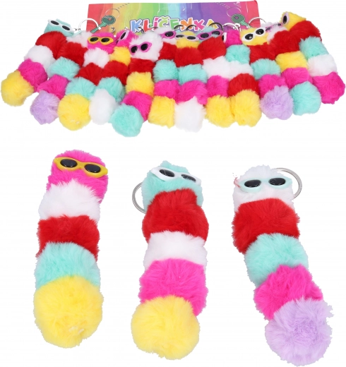 Colorful caterpillar keychain