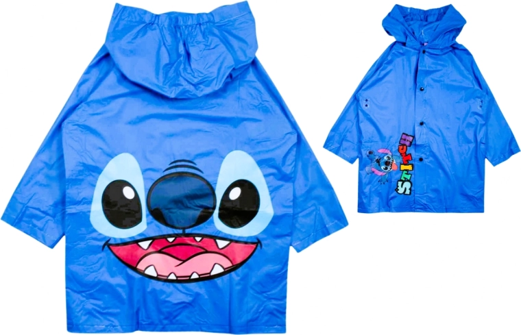 Disney Stitchi sinine kapuutsiga laste vihmamantel