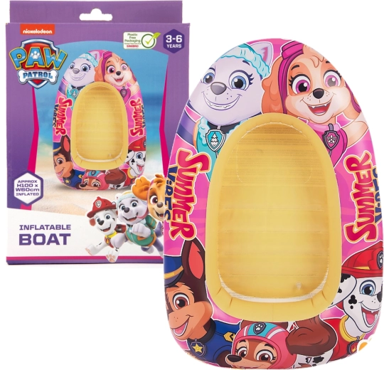 PAW PATROL laste täispuhutav paat, roosa 100 × 60 cm