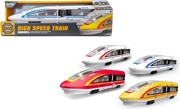 High-speed train with light and sound effects