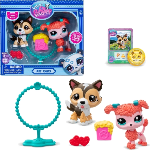Hasbro Littlest Pet Shop Pet pairs jump n' joy koerte figuuride ja tarvikute komplekt