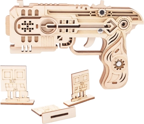 Wooden 3D Puzzle Rubber Band Gun Dragon Chaser