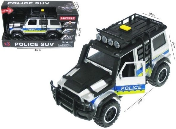 Politsei maastikuauto valguse ja heliga, 24 cm