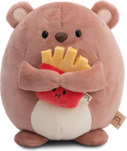NICI MyMochi plush teddy bear Nomo with fries 16 cm in gift packaging