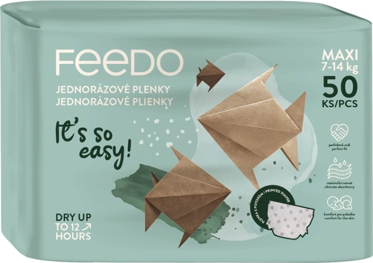 Feedo ühekordsed mähkmed Maxi 4 (7–14 kg) 50 tk