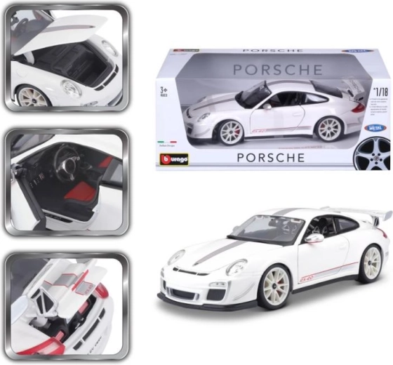 Metallist mudel Porsche 911 GT3 RS 4.0 1:18 – Bburago, valge