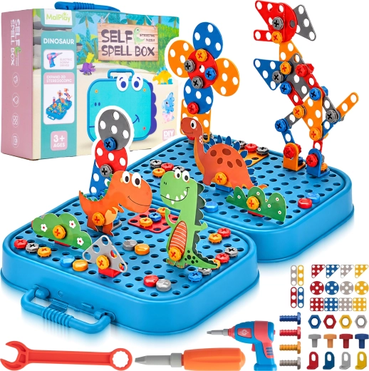 Kruvitav pusle-konstruktor Dino – 298 osa