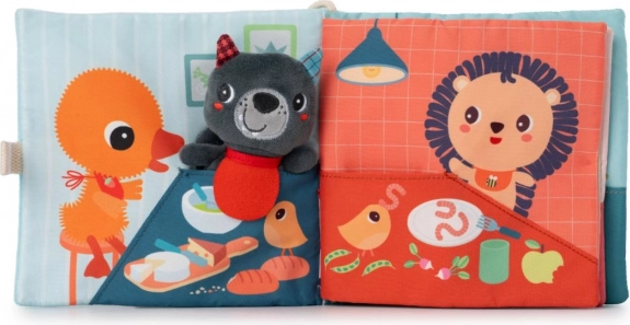 Cloth book with finger puppet – Louis the Wolf learns to eat