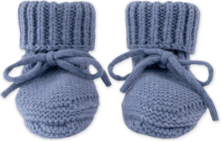 Lodger merino booties stone (0–6 months)