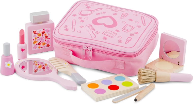Wooden Makeup Set in a Case