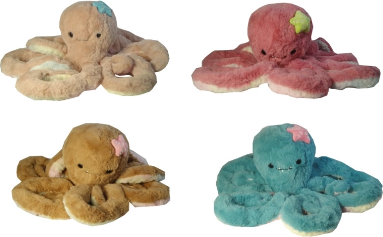 Plush Octopus 45 cm with Silicone Suction Cups
