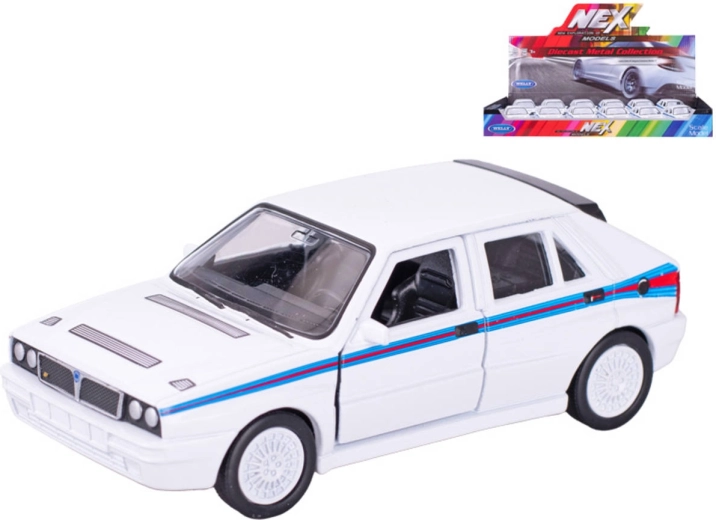 Welly automudel Lancia Delta HF Martini tagasitõmbemehhanismiga valge 11,5 cm