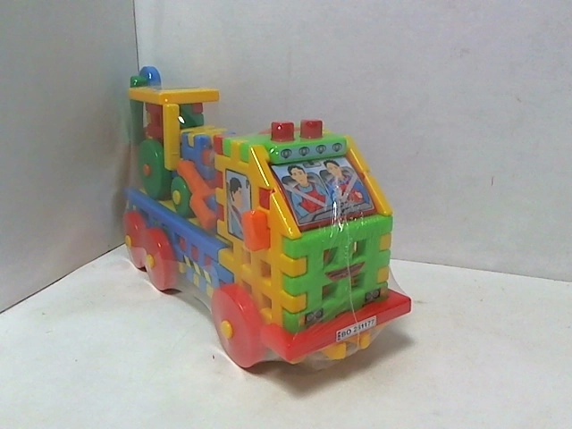 Construction building set: Truck with excavator