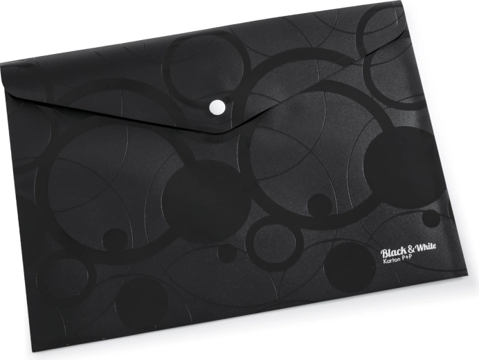 A4 Black and White Document Wallet